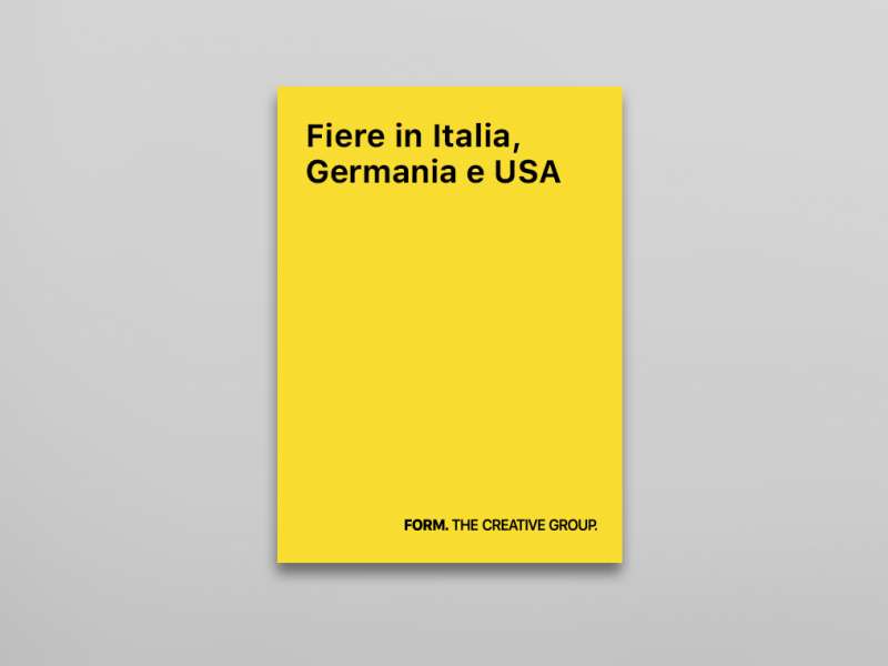 Fiere in Italia, Germania e USA