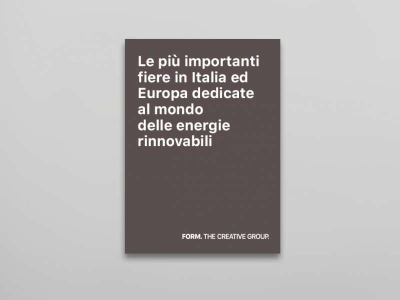 Le più importanti fiere in Italia ed Europa dedicate al mondo delle energie rinnovabili